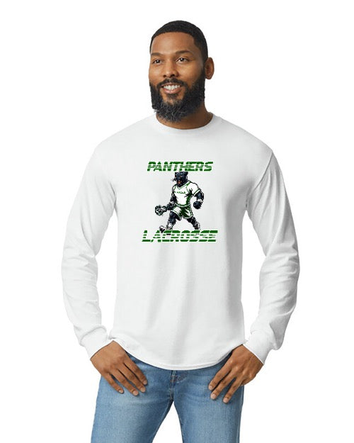 Panthers Lacrosse Logo 2 Long Sleeve T-Shirt